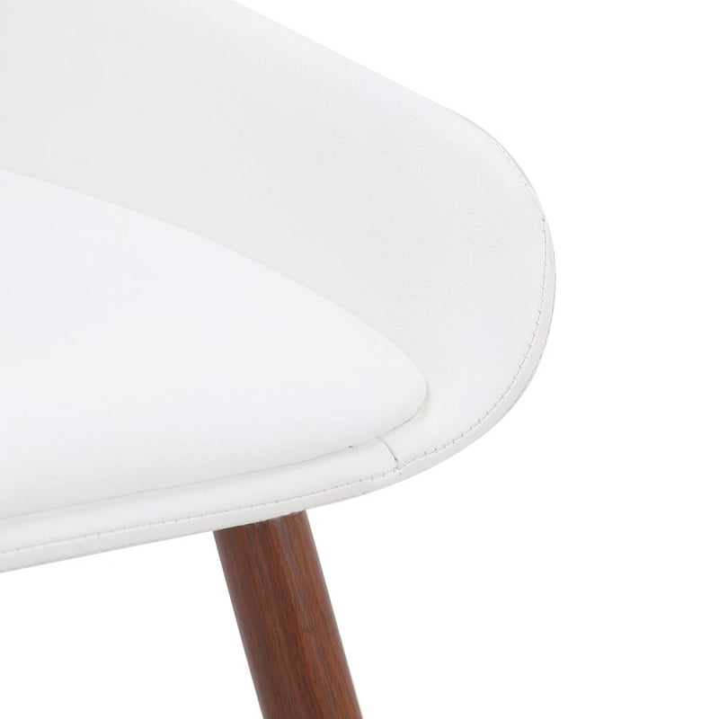 Hudson White Faux Leather- Dining Chair WW