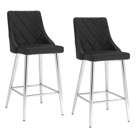 Devo Black -Counter Chair WW (Set Of Two)