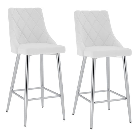 Devo White -Counter Chair WW (Set Of Two)