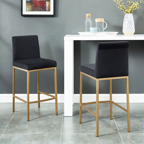 Diego Black -Counter Chair WW (Set Of Two)