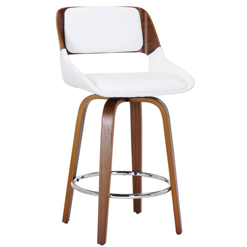 Hudson White Faux Leather - Counter Chair WW