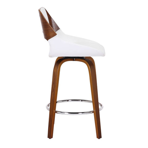 Hudson White Faux Leather - Counter Chair WW