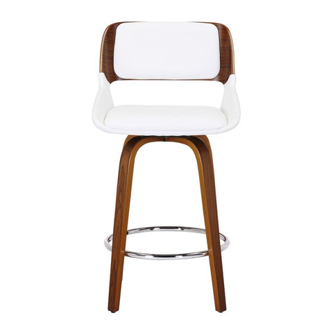 Hudson White Faux Leather - Counter Chair WW