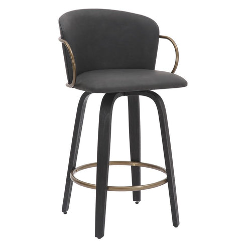 Lawson Charcoal -Counter Chair WW (Set Of Two)