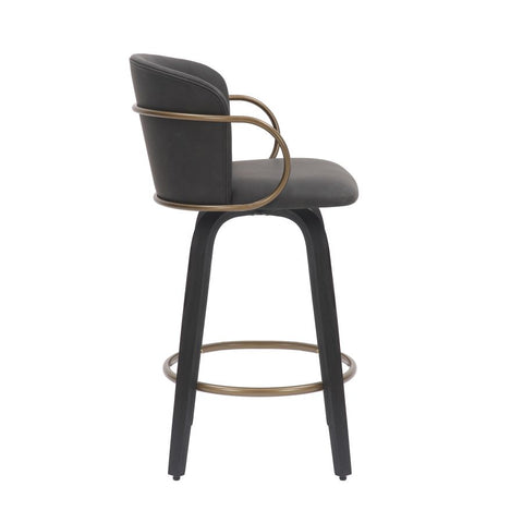 Lawson Charcoal -Counter Chair WW (Set Of Two)