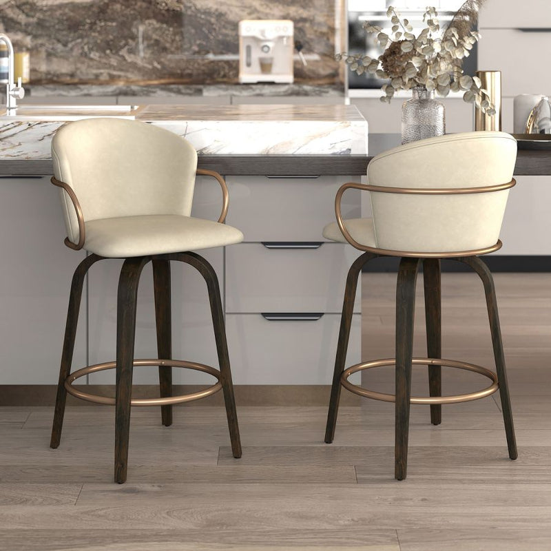 Lawson Ivory -Counter Chair WW (Set Of Two)