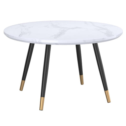 Emery Round White & Black - Coffee Table WW