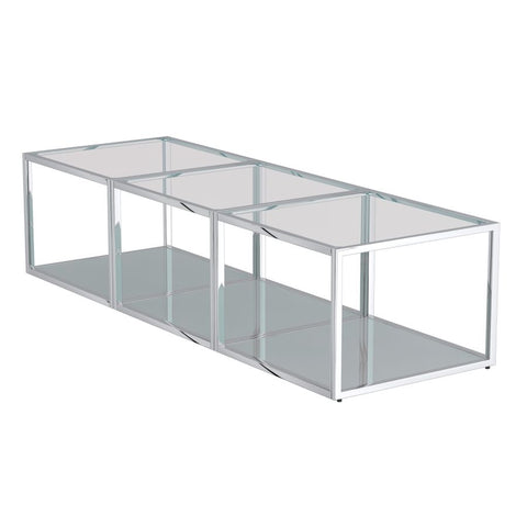 Casini 3pc Multi-Tier Silver -Coffee Table WW