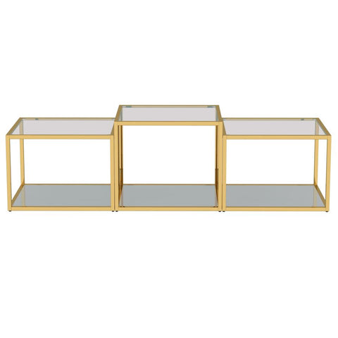 Casini 3pc Multi-Tier Gold -Coffee Table WW