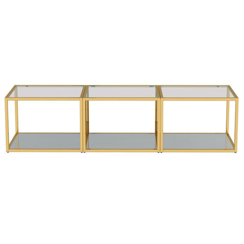 Casini 3pc Multi-Tier Gold -Coffee Table WW