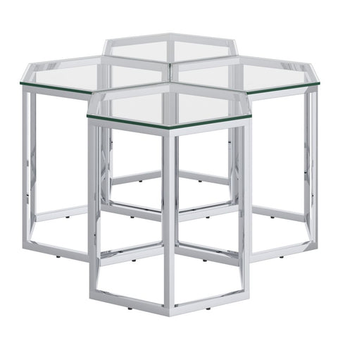 Fleur Silver- End Table WW (Set Of Four)