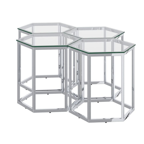 Fleur Silver- End Table WW (Set Of Four)