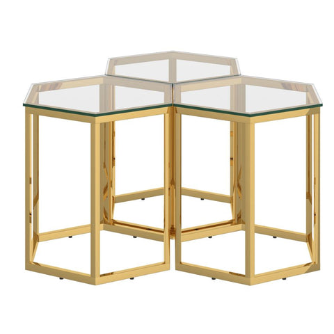 Fleur Gold - End Table WW (Set Of Three)