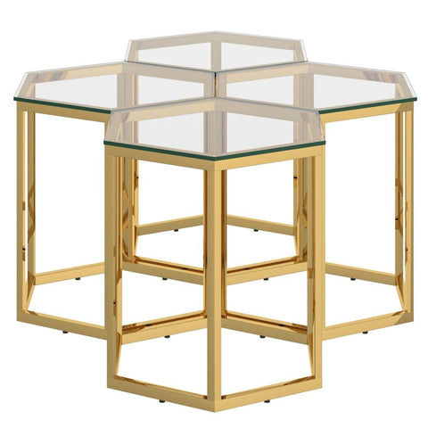 Fleur Gold - End Table WW (Set Of Four)