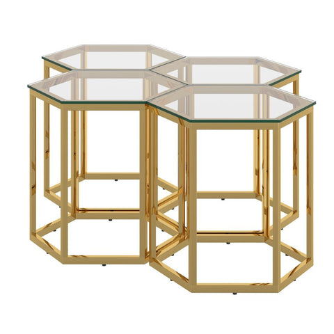 Fleur Gold - End Table WW (Set Of Four)