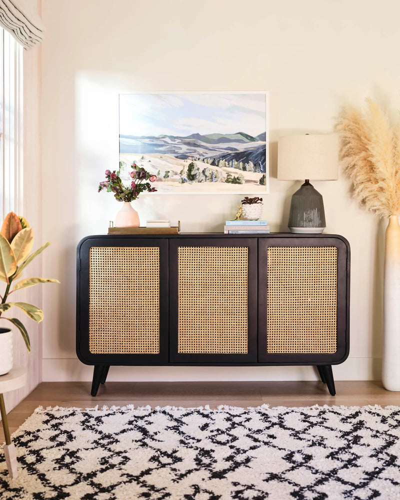 Cane Oval- Sideboard