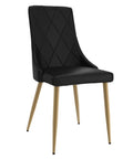 Antoine Black Faux Leather Dining Chairs