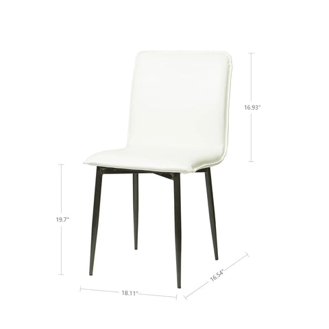 Luca Fox White-Dining Chair (Set Of Two)