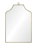 Calliope Antique Brushed Brass Modern Wall Mirror-1