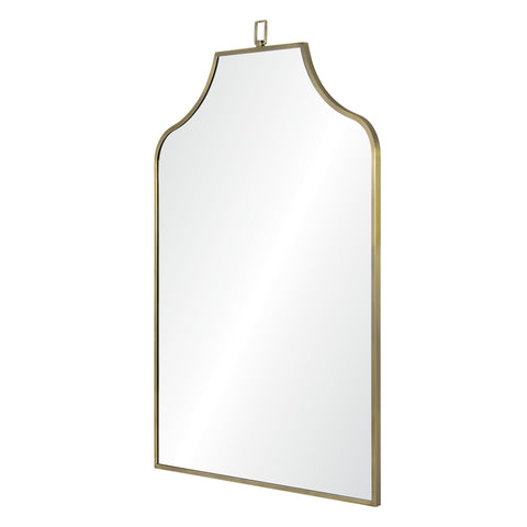 Calliope Antique Brushed Brass Modern Wall Mirror-2