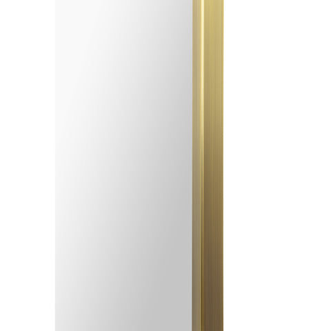Calliope Antique Brushed Brass Modern Wall Mirror-3