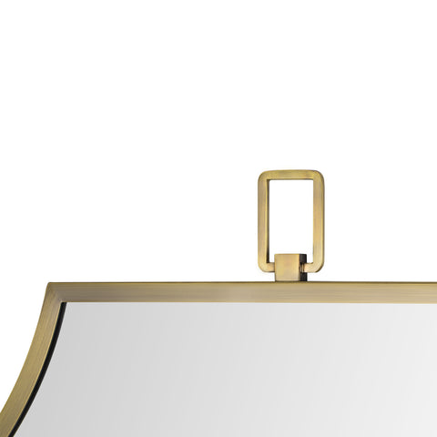 Calliope Antique Brushed Brass Modern Wall Mirror-4
