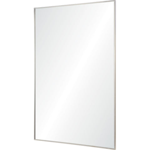 Carmelle Polished Stainless Steel Modern Wall Mirror -2
