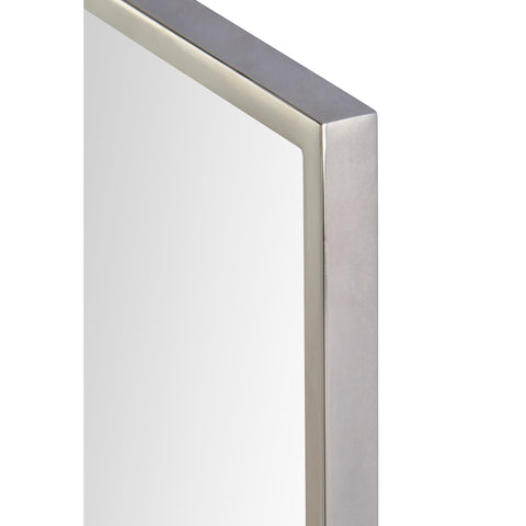 Carmelle Polished Stainless Steel Modern Wall Mirror -3