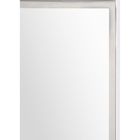 Carmelle Polished Stainless Steel Modern Wall Mirror -4