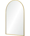 Durness Satin Brass Modern Wall Mirror-1
