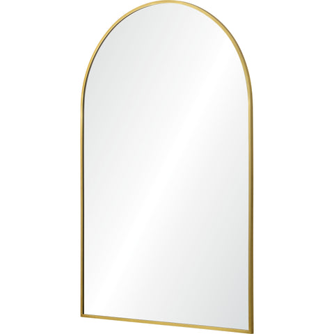 Durness Satin Brass Modern Wall Mirror-1