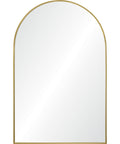 Durness Satin Brass Modern Wall Mirror-2