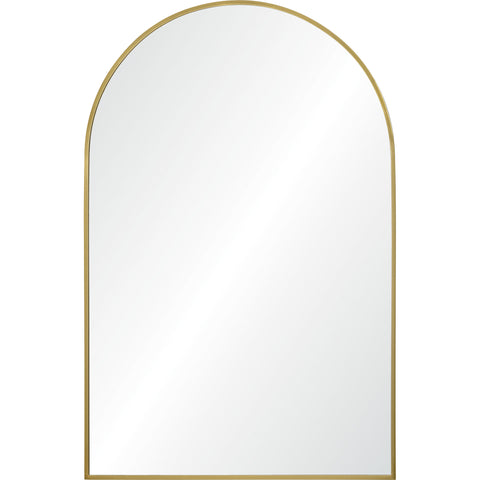 Durness Satin Brass Modern Wall Mirror-2