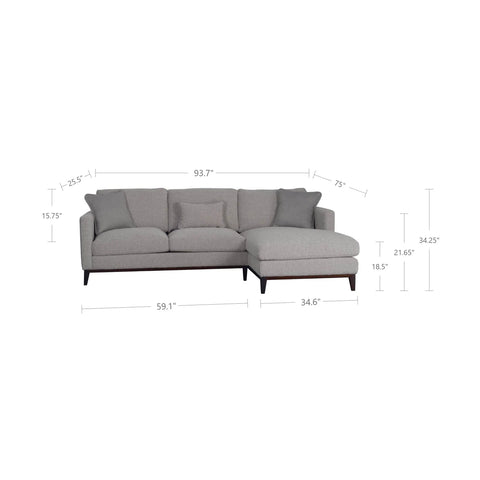 Burbank Right- Sectional Sofa