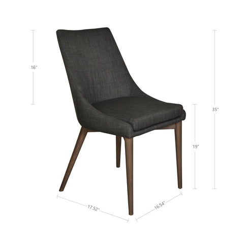 Fritz Dark Grey -Dining Chair (Set of Two)