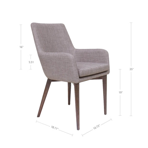 Fritz Light Grey -Dining Chair (Set of Two)