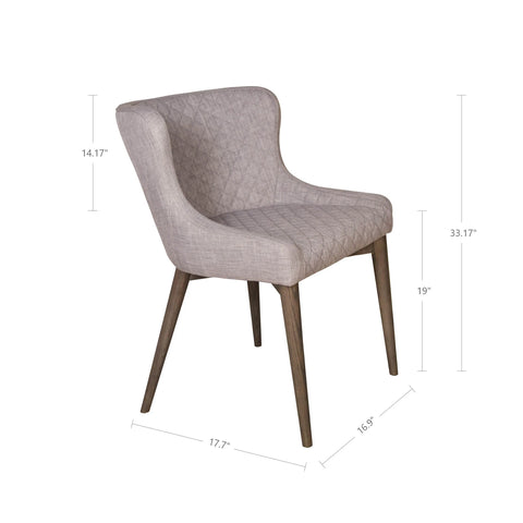 Mila Light Grey -Dining Chair (Set of Two)