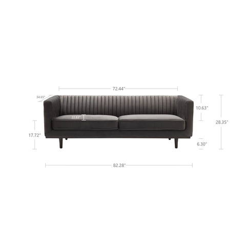 Sage Grey Velvet- Sofa