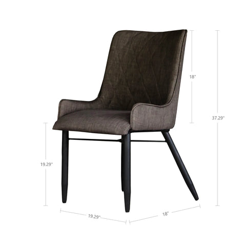 Dex Slate Grey -Dining Chair (Set of Two)