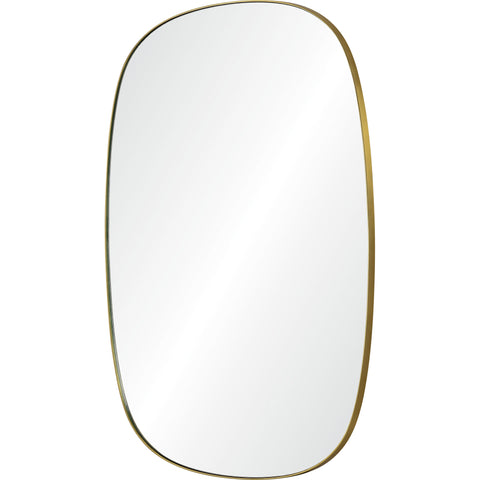 Gallegos Brushed Brass Modern Wall Mirror -1