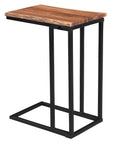 Jivin Natural Solid Acacia Wood End Table-3