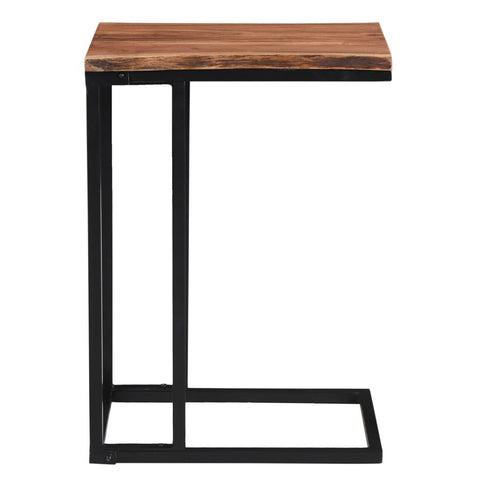 Jivin Natural Solid Acacia Wood End Table-4