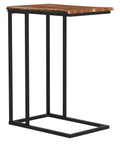 Jivin Natural Solid Acacia Wood End Table-5