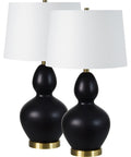 Kamilia Matte Black Table Lamps (Set of 2)-1