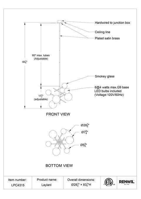 Laylani - Ceiling Fixture Renwil