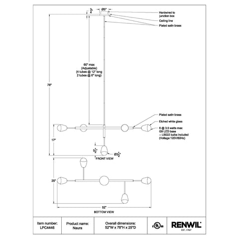 Naura - Ceiling Fixture Renwil