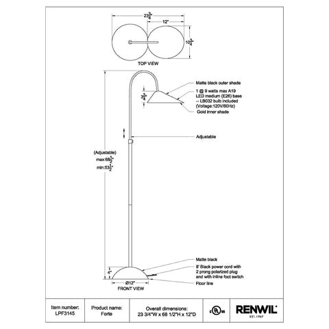 Forte - Floor Lamp Renwil