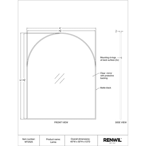 Lamia Black Modern Wall Mirror -3