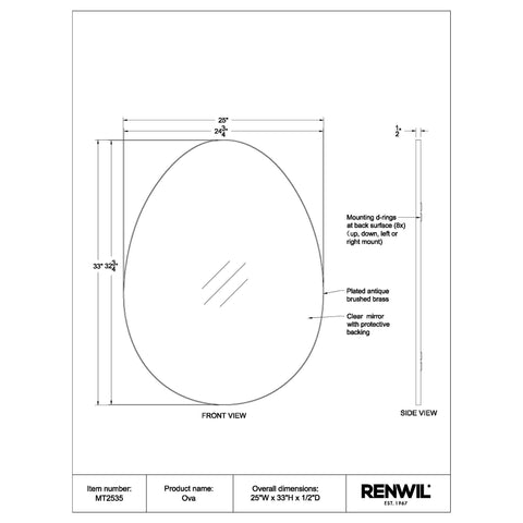 Ova- Renwil Mirror