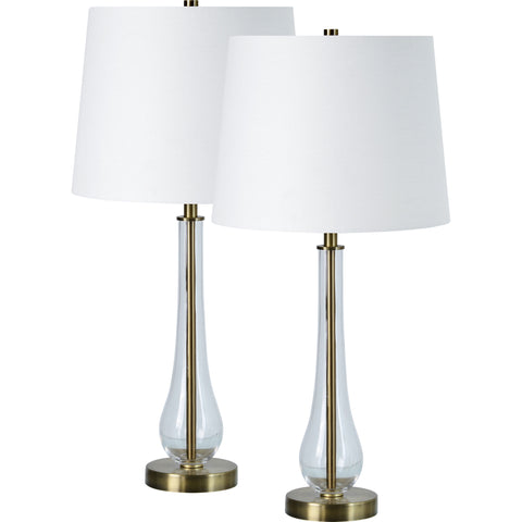 Nabi Clear Glass Table Lamps (Set of 2)-1